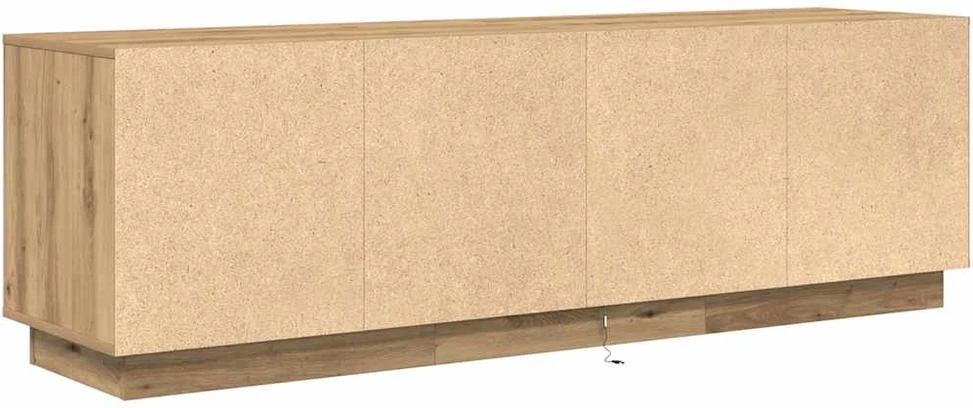 TV staliukas Televizoriaus spintelė su LED, artisano ąžuolas, 160,5x41x50 cm