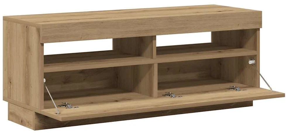 TV staliukas Televizoriaus spintelė su LED, artisano, 100x35x40cm, mediena