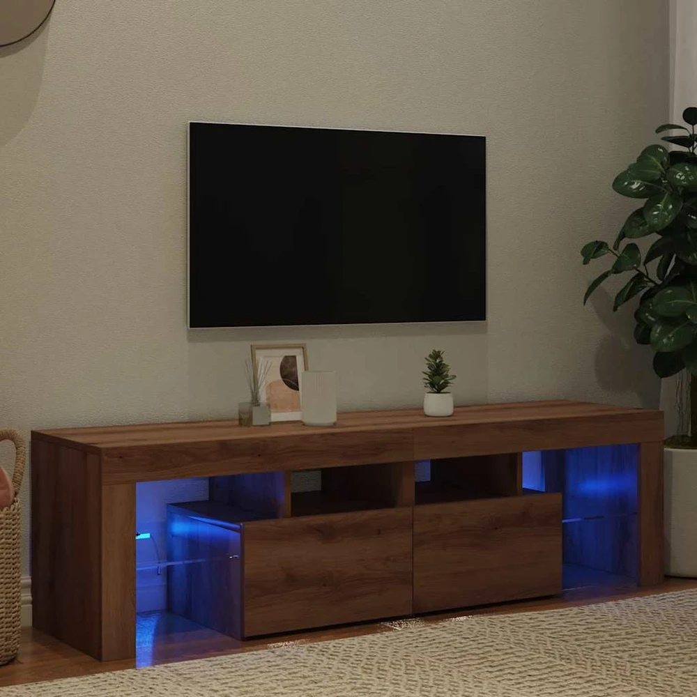 TV staliukas Televizoriaus spintelė su LED, artisano, 140x36,5x40cm, mediena