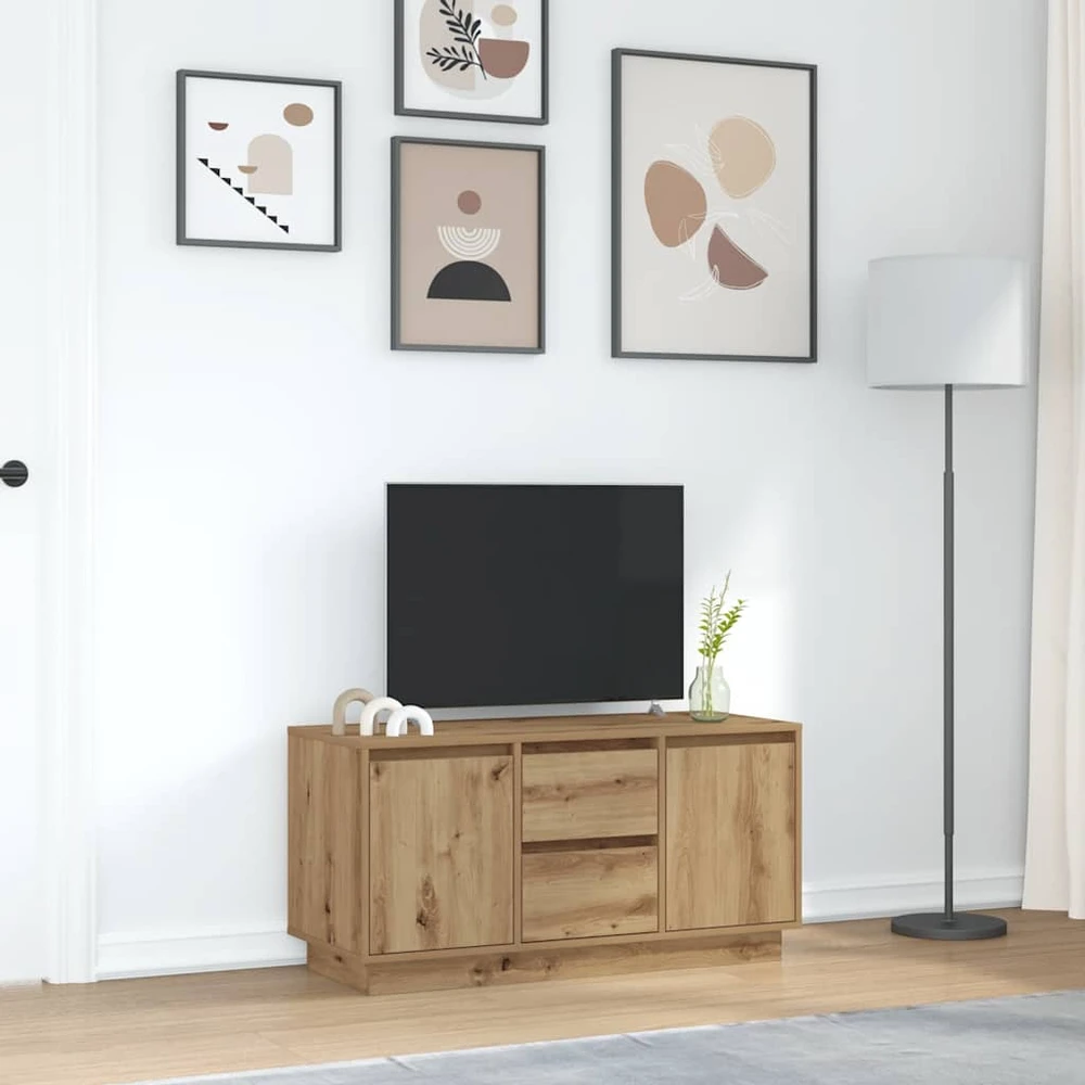 TV staliukas Televizoriaus spintelė su LED, artisano, 100x41x50 cm
