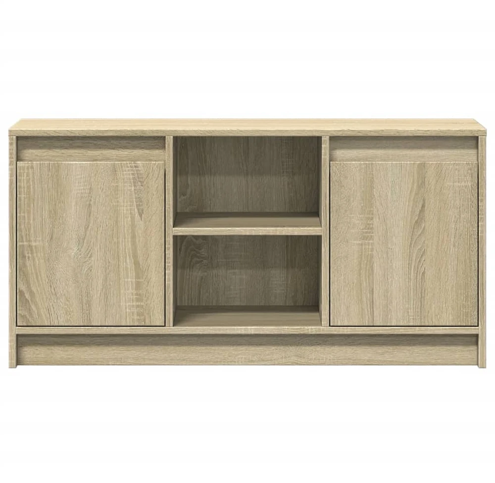TV staliukas Televizoriaus spintelė su LED, ąžuolo, 100x34x50cm, mediena