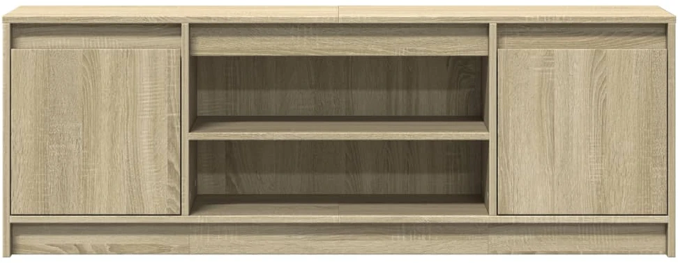 TV staliukas Televizoriaus spintelė su LED, ąžuolo, 139,5x34x50cm, mediena