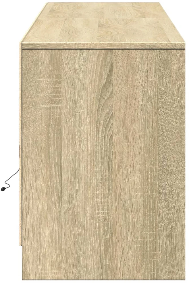 TV staliukas Televizoriaus spintelė su LED, ąžuolo, 180x34x50cm, mediena