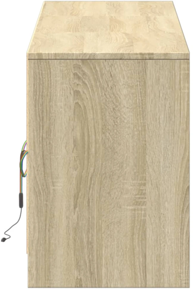 TV staliukas Televizoriaus spintelė su LED, ąžuolo, 180x34x50cm, mediena