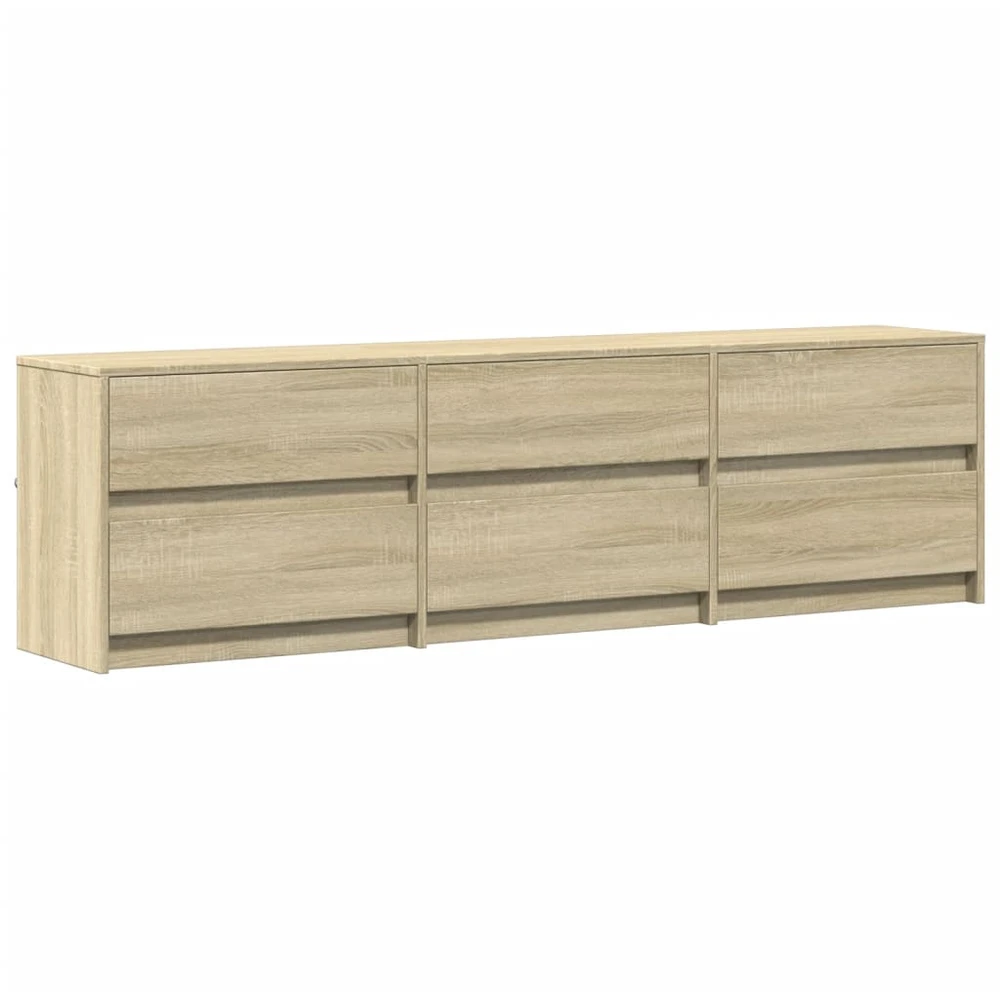 TV staliukas Televizoriaus spintelė su LED, ąžuolo, 180x34x50cm, mediena