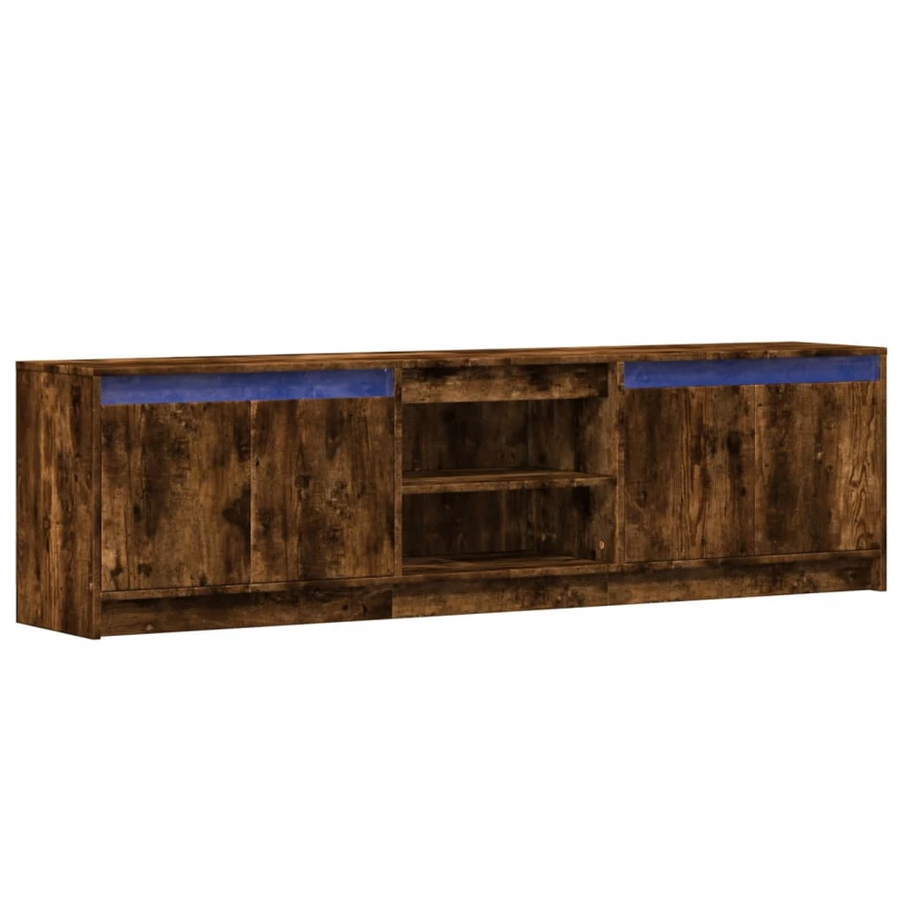 TV staliukas Televizoriaus spintelė su LED, ąžuolo, 180x34x50cm, mediena