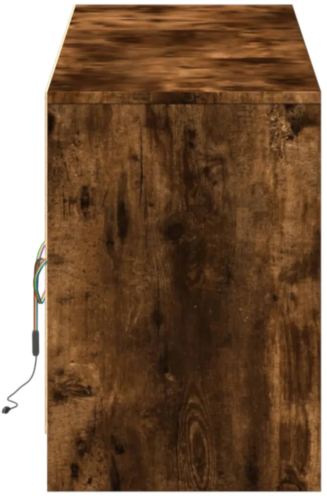 TV staliukas Televizoriaus spintelė su LED, ąžuolo, 180x34x50cm, mediena