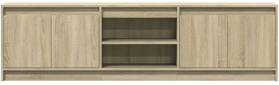 TV staliukas Televizoriaus spintelė su LED, ąžuolo, 180x34x50cm, mediena