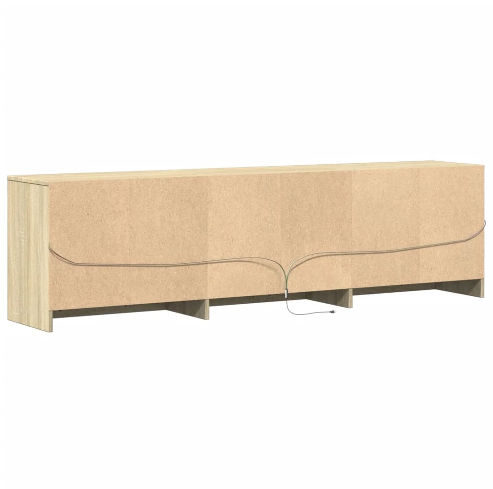 TV staliukas Televizoriaus spintelė su LED, ąžuolo, 180x34x50cm, mediena