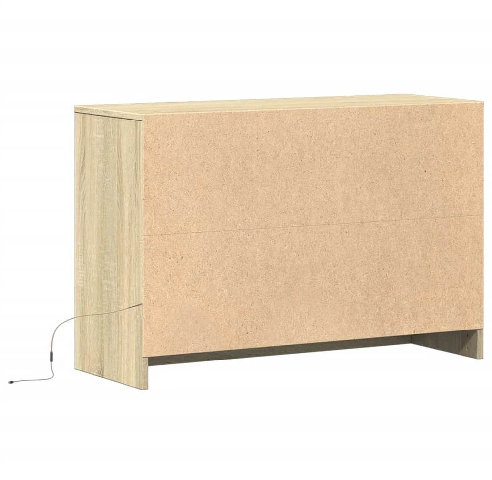 TV staliukas Televizoriaus spintelė su LED, ąžuolo, 91x34x61cm, mediena