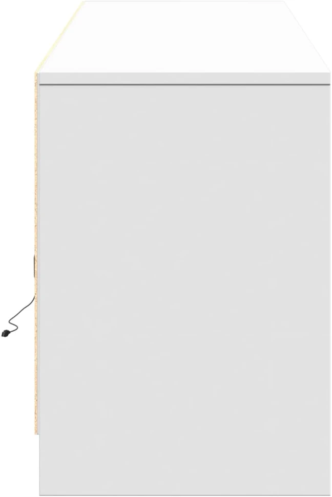 TV staliukas Televizoriaus spintelė su LED, balta, 180x34x50cm, mediena
