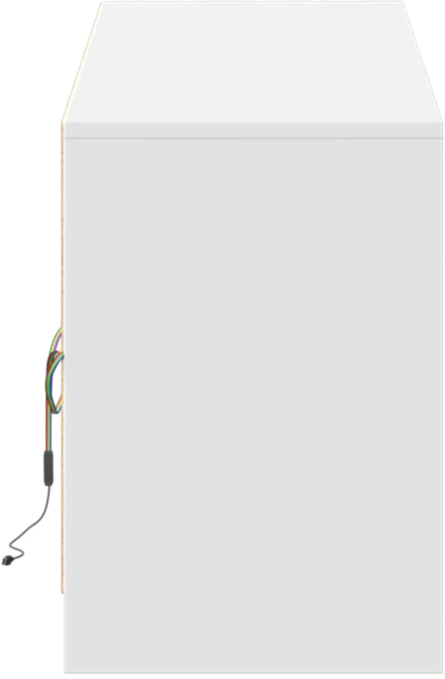 TV staliukas Televizoriaus spintelė su LED, balta, 180x34x50cm, mediena