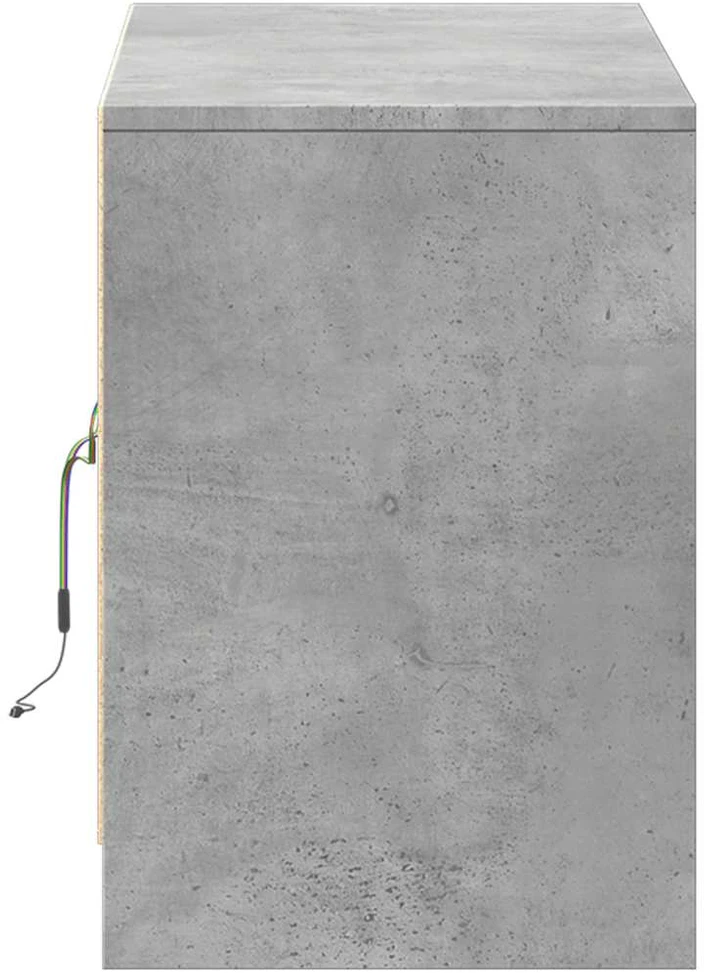TV staliukas Televizoriaus spintelė su LED, betono, 100x34x50cm, mediena