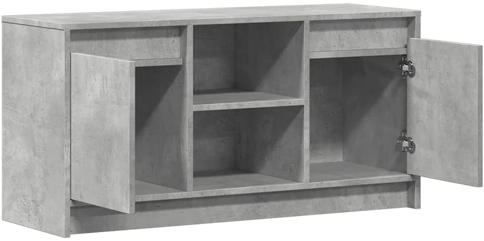 TV staliukas Televizoriaus spintelė su LED, betono, 100x34x50cm, mediena
