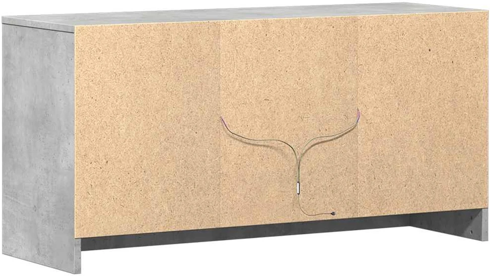 TV staliukas Televizoriaus spintelė su LED, betono, 100x34x50cm, mediena