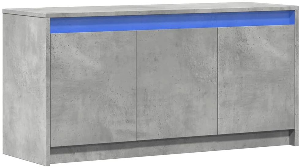 TV staliukas Televizoriaus spintelė su LED, betono, 100x34x50cm, mediena