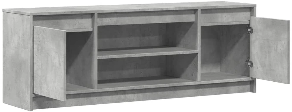 TV staliukas Televizoriaus spintelė su LED, betono, 139,5x34x50cm, mediena