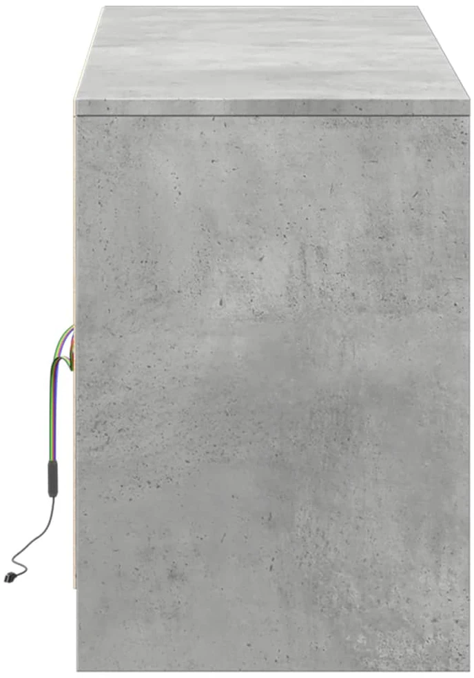 TV staliukas Televizoriaus spintelė su LED, betono, 139,5x34x50cm, mediena