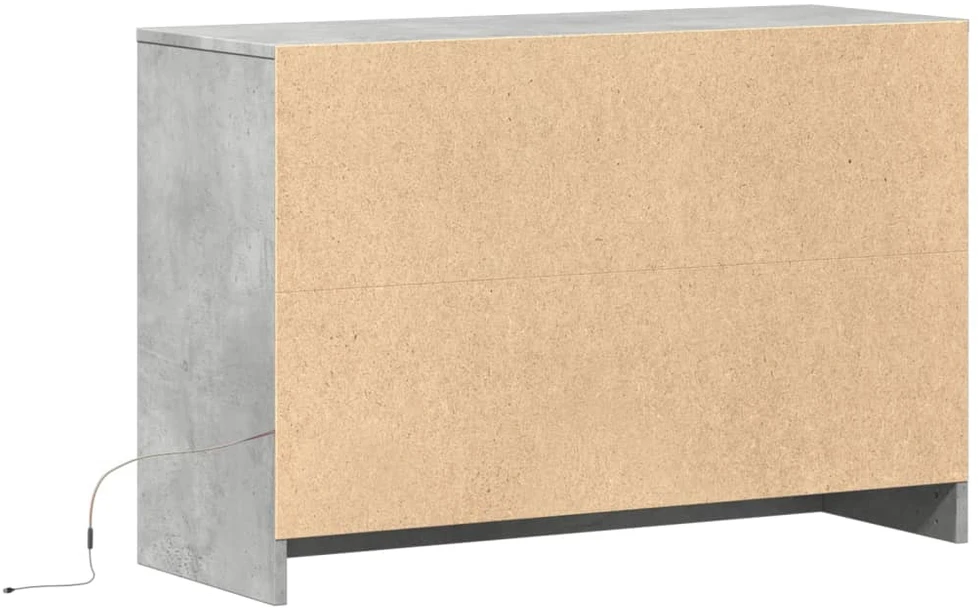 TV staliukas Televizoriaus spintelė su LED, betono, 91x34x61cm, mediena