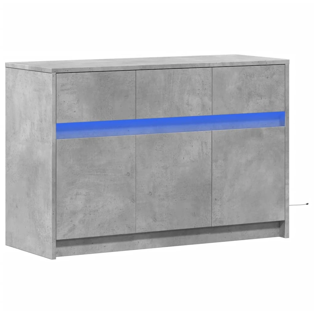 TV staliukas Televizoriaus spintelė su LED, betono, 91x34x61cm, mediena