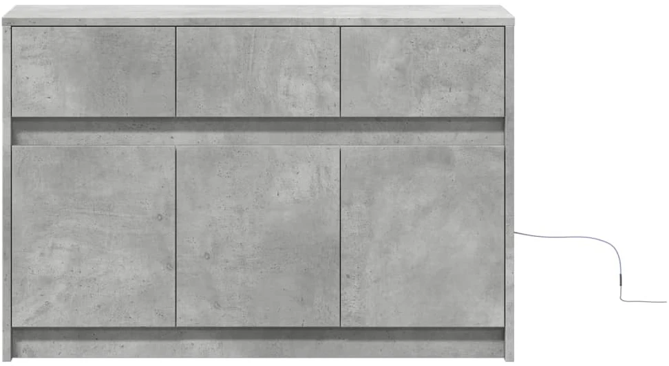 TV staliukas Televizoriaus spintelė su LED, betono, 91x34x61cm, mediena