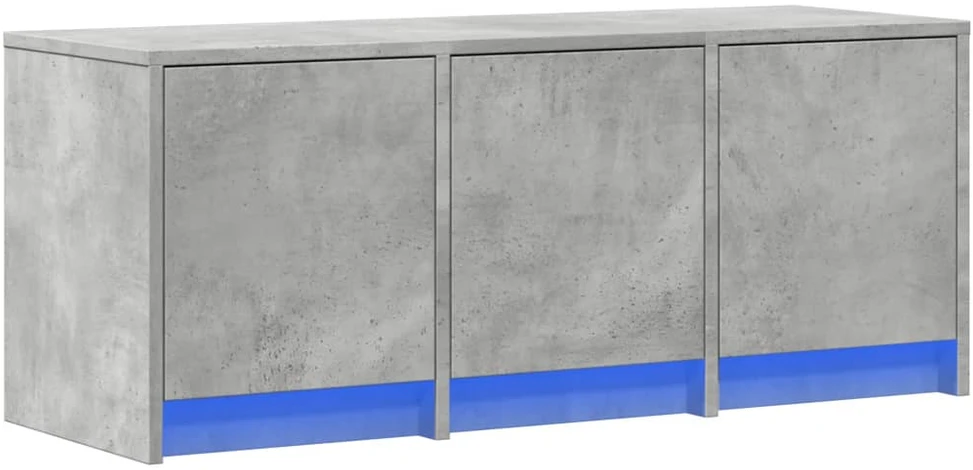 TV staliukas Televizoriaus spintelė su LED, betono, 97x34x40cm, mediena