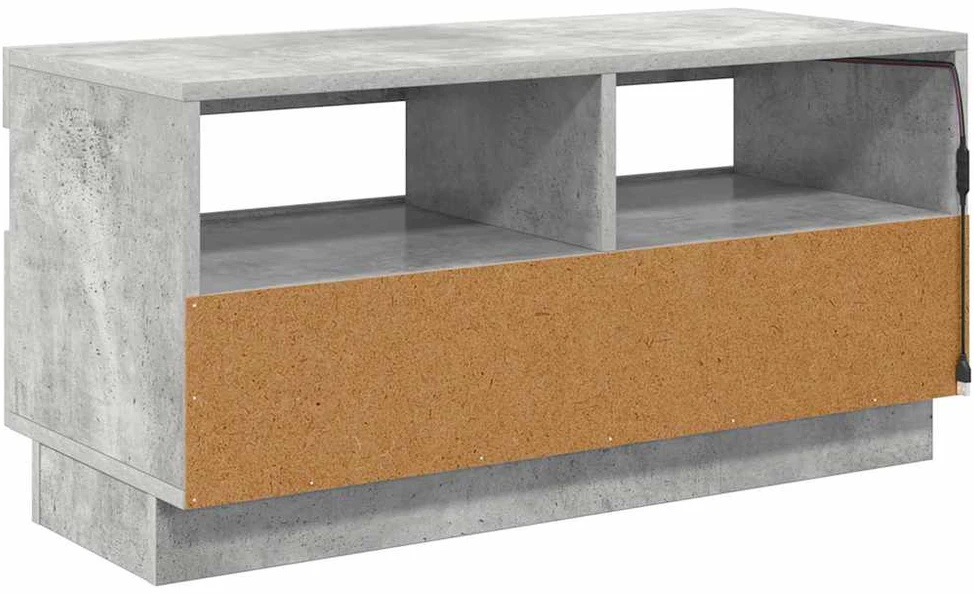 TV staliukas Televizoriaus spintelė su LED, betono pilka, 80x35x40cm