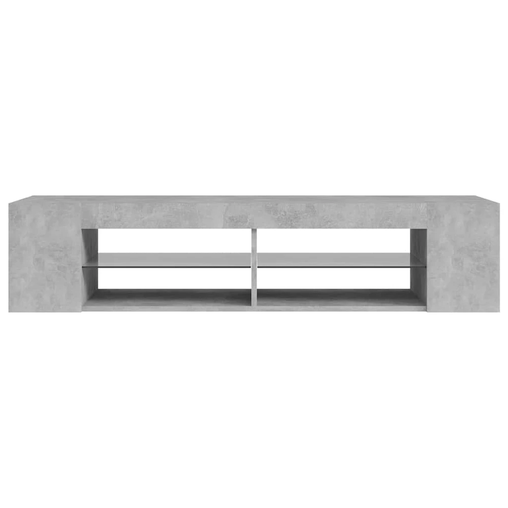 TV staliukas Televizoriaus spintelė su LED, betono pilka, 135x39x30cm