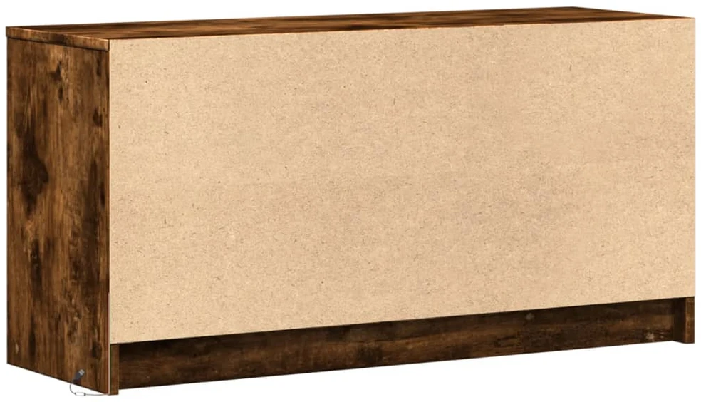 TV staliukas Televizoriaus spintelė su LED, dūminė, 100x34x50cm, mediena