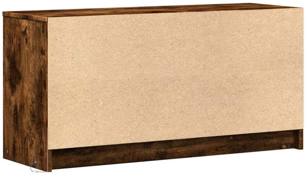 TV staliukas Televizoriaus spintelė su LED, dūminė, 100x34x50cm, mediena