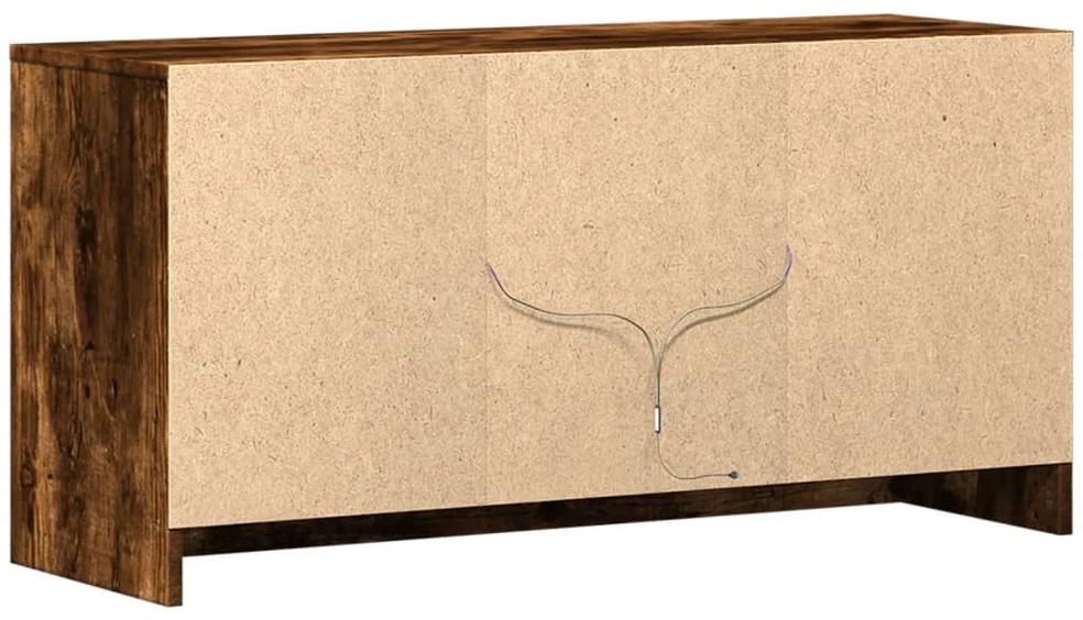 TV staliukas Televizoriaus spintelė su LED, dūminė, 100x34x50cm, mediena