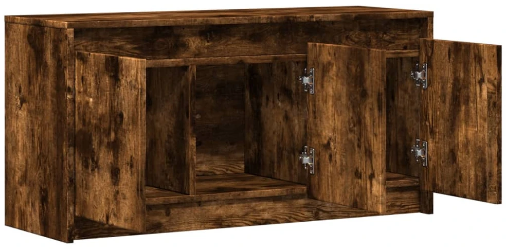 TV staliukas Televizoriaus spintelė su LED, dūminė, 100x34x50cm, mediena