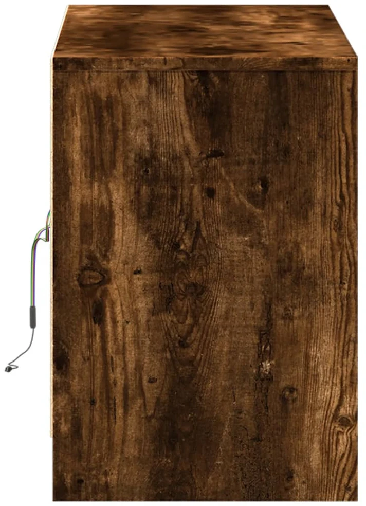 TV staliukas Televizoriaus spintelė su LED, dūminė, 100x34x50cm, mediena