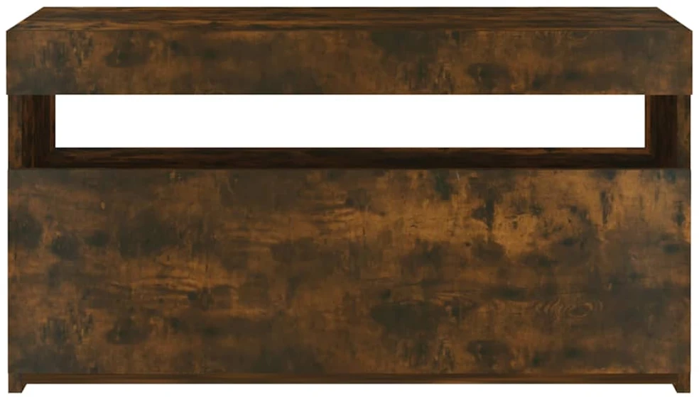 TV staliukas Televizoriaus spintelė su LED, dūminio ąžuolo, 75x35x40cm
