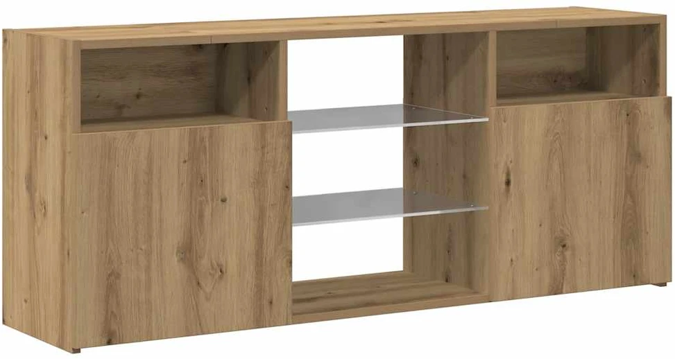 TV staliukas televizoriaus spintelė su LED lemputėmis Artisan ąžuolas