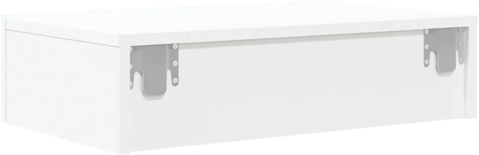 TV staliukas Televizoriaus spintelė su LED lemputėmis, balta, 60x35x15,5cm