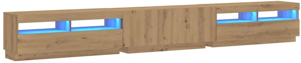 TV staliukas televizoriaus spintelė su LED lemputėmis Artisan ąžuolas
