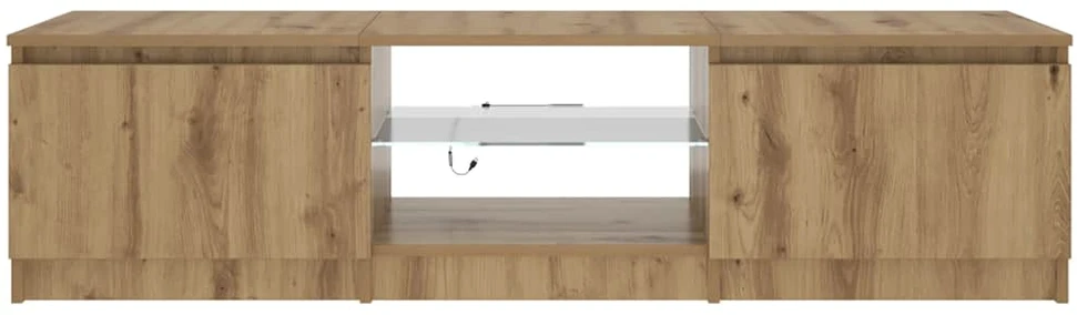 TV staliukas televizoriaus spintelė su LED lemputėmis Artisan ąžuolas