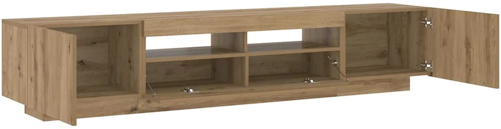 TV staliukas televizoriaus spintelė su LED lemputėmis Artisan ąžuolas