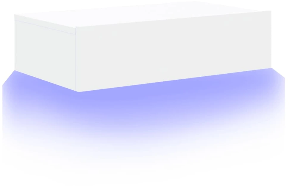 TV staliukas Televizoriaus spintelė su LED lemputėmis, balta, 60x35x15,5cm