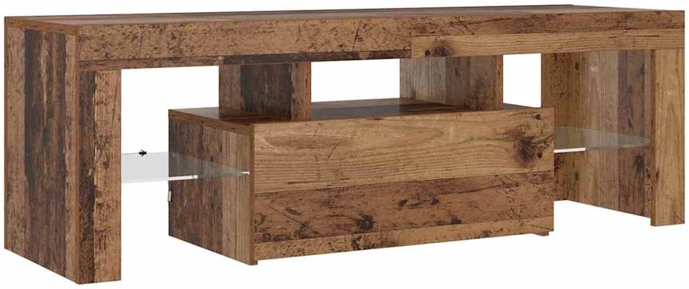 TV staliukas Televizoriaus spintelė su LED, medienos, 120x36,5x40cm, mediena
