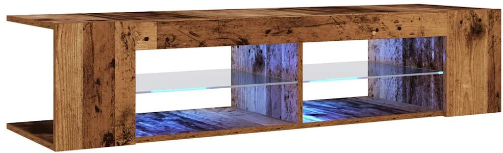 TV staliukas Televizoriaus spintelė su LED, medienos, 135x39x30cm, mediena