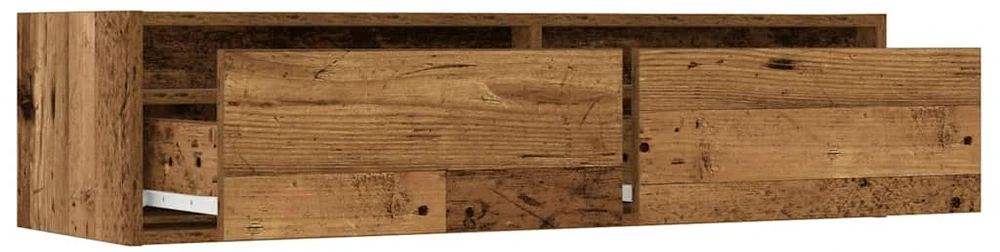 TV staliukas Televizoriaus spintelė su LED, medienos, 100X35,5x25 cm