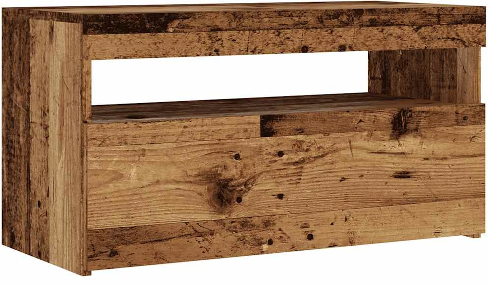 TV staliukas Televizoriaus spintelė su LED, medienos, 75x35x40cm, mediena