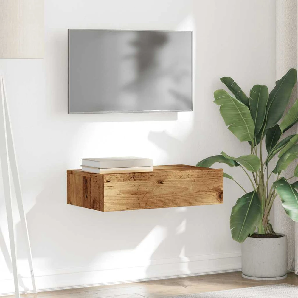 TV staliukas Televizoriaus spintelė su LED, medienos, 60x35x15,5cm