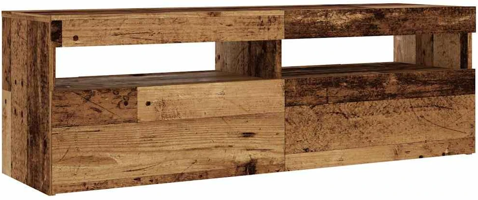 TV staliukas Televizoriaus spintelė su LED, medienos, 120x35x40cm, mediena