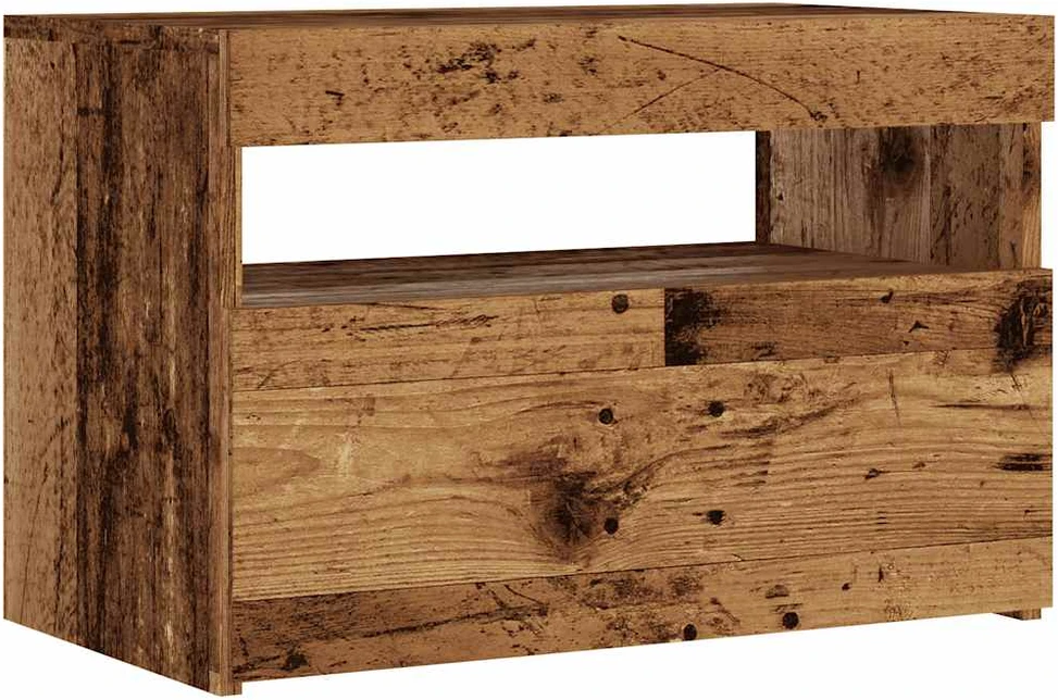 TV staliukas Televizoriaus spintelė su LED, medienos, 60x35x40cm, mediena