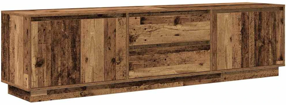 TV staliukas Televizoriaus spintelė su LED, medienos, 193,5x41x50 cm