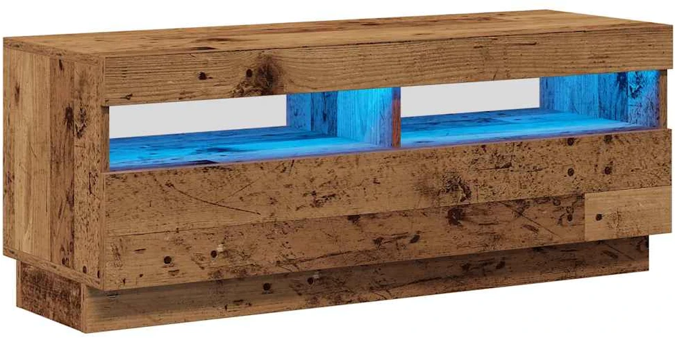 TV staliukas Televizoriaus spintelė su LED, medienos, 100x35x40cm, mediena