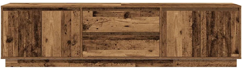 TV staliukas Televizoriaus spintelė su LED, medienos, 193,5x41x50 cm